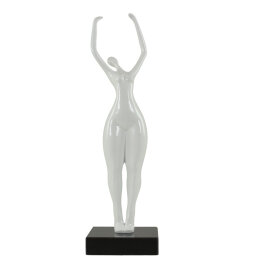 Bürozeche Skulptur Lady 490 mm Weiß